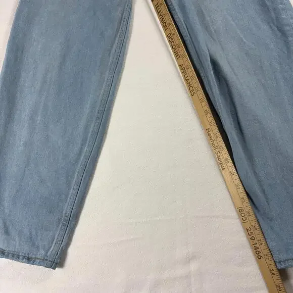 Simple Society Jeans Womens Size 5 27 Light Blue Straight Mom Y2K 90s Vintage OG - Picture 3 of 9